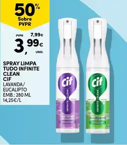 Continente Spray limpa tudo infinite clean cif promoção