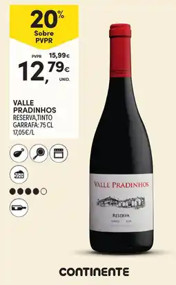 Continente valle pradinhos reserva,tinto promoção