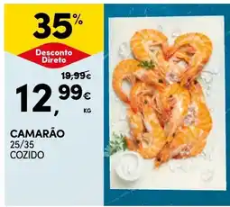 Continente Camarão 25/35 cozido promoção