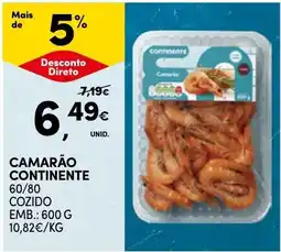 Continente Camarão continente promoção