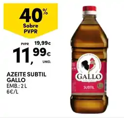 Continente Azeite subtil gallo promoção