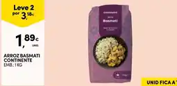 Continente Arroz basmati continente promoção