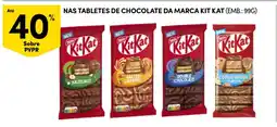 Continente Nas tabletes de chocolate da marca kit kat promoção