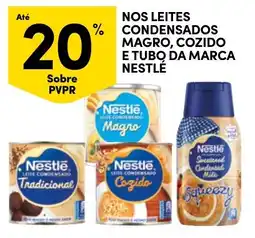 Continente Nos leites condensados magro, cozido e tubo da marca nestlé promoção
