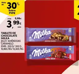 Continente Tablete de chocolate milka promoção