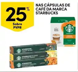 Continente Nas cápsulas de café da marca starbucks promoção