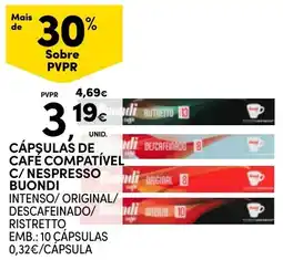 Continente Cápsulas de café compatível c/ nespresso buondi promoção