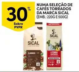 Continente Numa seleção de cafés torrados da marca sical promoção