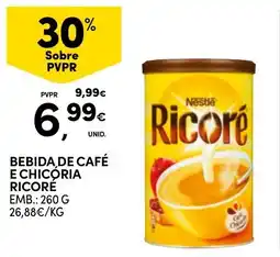 Continente Bebida de café e chicoria ricore promoção