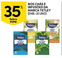 Continente Nos chás e infusões da marca tetley promoção