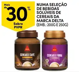 Continente Numa seleção de bebidas solúveis de cereais da marca delta promoção
