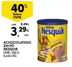 Continente Achocolatado em pó nesquik promoção