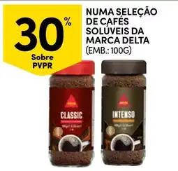 Continente Numa seleção de cafés solúveis da marca delta promoção