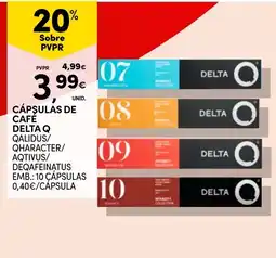 Continente Cápsulas de cafe delta q promoção