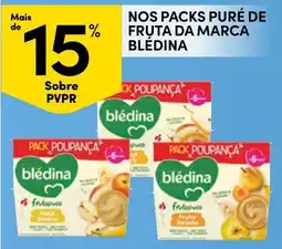 Continente Nos packs puré de fruta da marca blédina promoção