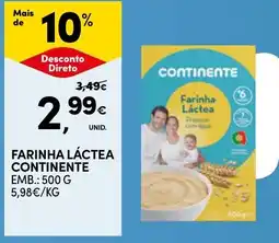 Continente Farinha láctea continente promoção