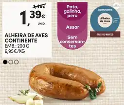 Continente Alheira de aves continente promoção