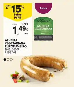 Continente Alheira vegetariana eurofumeiro promoção