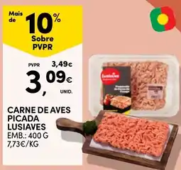 Continente Carne de aves picada lusíaves promoção