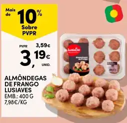 Continente almôndegas de frango lusíaves promoção
