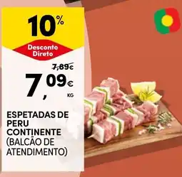 Continente espetadas de peru continente promoção