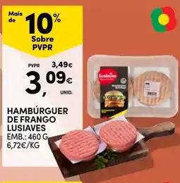 Continente Hambúrguer de frango lusíaves promoção