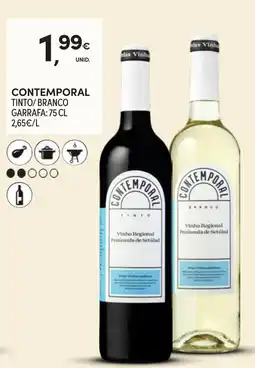 Continente contemporal tinto/branco promoção