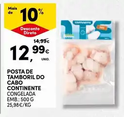 Continente Posta de tamboril do cabo continente promoção