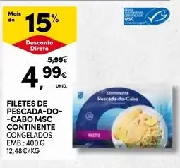 Continente Filetes de pescada do cabo msc continente promoção