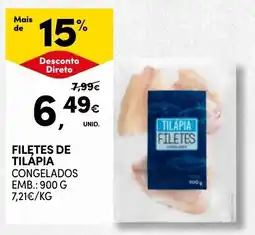 Continente Filetes de tilápia promoção