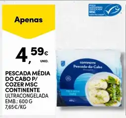Continente Pescada média do cabo p/ cozer msc continente promoção