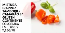 Continente Mistura p/arroz tamboril/camarão s/gluten continente promoção