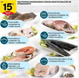 Continente Nas postas higienizadas congeladas do balcão de atendimento promoção