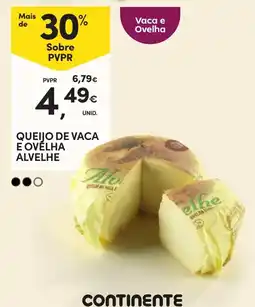 Continente Queijo de vaca e ovelha alvelhe promoção