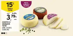 Continente Cesto c/ queijos tete promoção