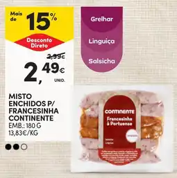 Continente Misto enchidos p/ francesinha continente promoção