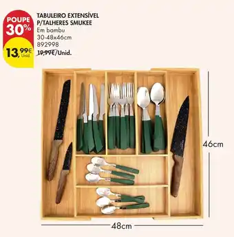 Tabuleiro extensível p/talheres smukkee