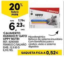 Continente Alimento humido p/ gato uppy nutri promoção