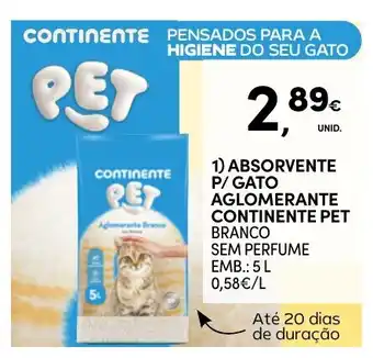 Continente Absorvente p/gato aglomerante continente pet promoção