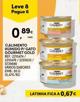 Continente Alimento humido p/ gato gourmet gold promoção