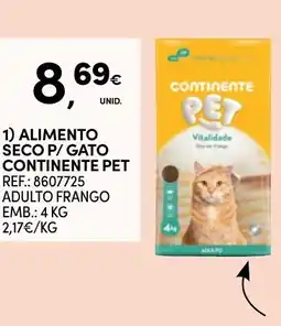 Continente Alimento seco p/gato continente pet promoção