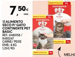 Continente Alimento seco p/ gato continente pet basic promoção
