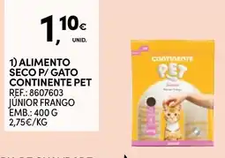 Continente Alimento seco p/ gato continente pet promoção