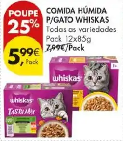 Pingo Doce comida húmida p/gato whiskas promoção