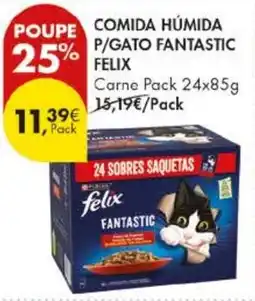 Pingo Doce comida húmida p/gato fantastic felix promoção