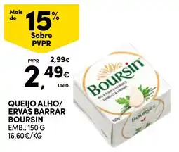 Continente Queijo alho/ ervas barrar boursin promoção