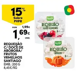 Continente Requeijão c/ doce de abobora/ frutos vrmelhos santiago promoção