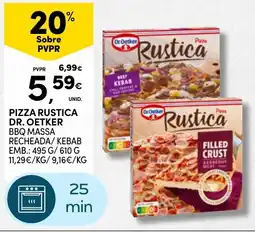 Continente pizza rustica dr. oetker bbq massa recheada/ kebab promoção