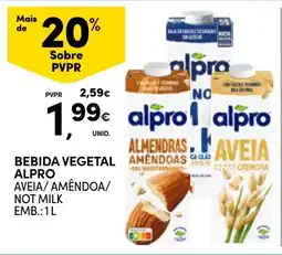 Continente Bebida vegetal alpro promoção