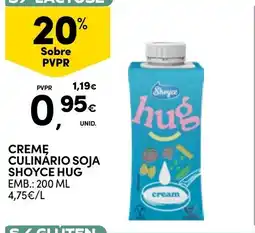 Continente Cremę culinário soja shoyce hug promoção